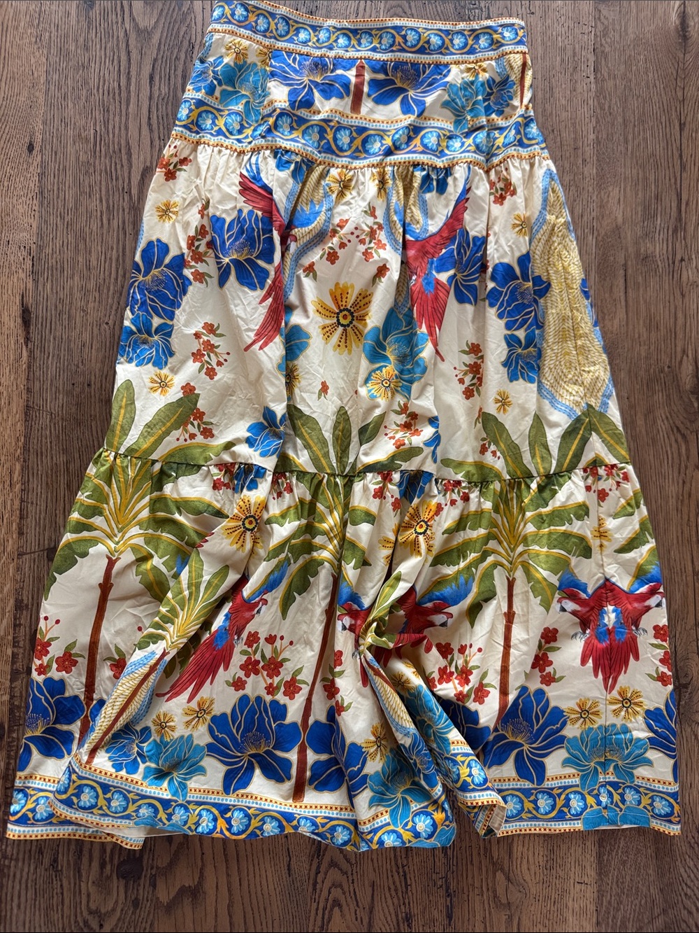 AYLAYA GENEVA MULTI COTTON TIERED MAXI SKIRT - Picture 4 of 6